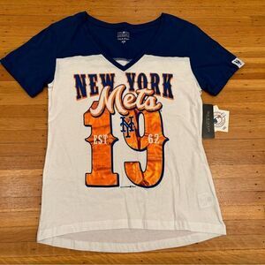 New York Mets white/blue/orange short sleeve tee NWT